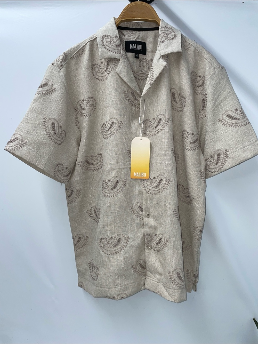 MALIBU MENS PAISLEY TEXTURED SHORT SLEEVE SHIRT FTL-08-052